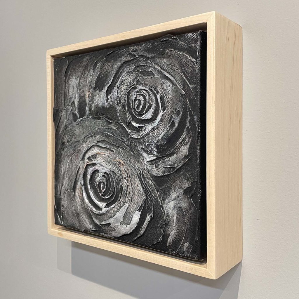 Healing 7 framed abstract rose