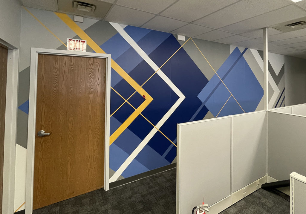 Modern Geometric Office Wall Design