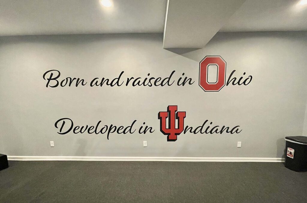 Indiana University Ohio State wall painting