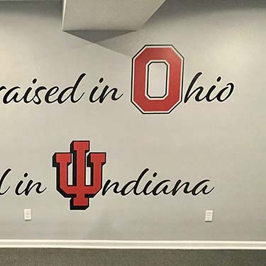 Indiana University Ohio State wall painting