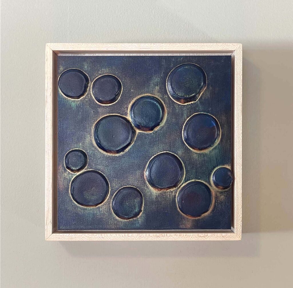 Unsurety No. 2 abstract polka dot plaster painting