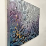 A Glimpse modern textured silver painting