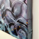 A Glimpse modern textured silver painting