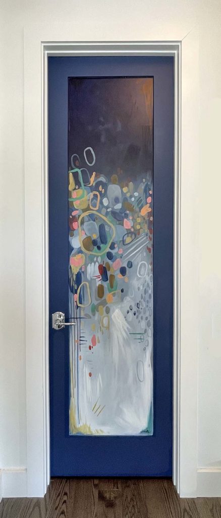 Abstract art door mural