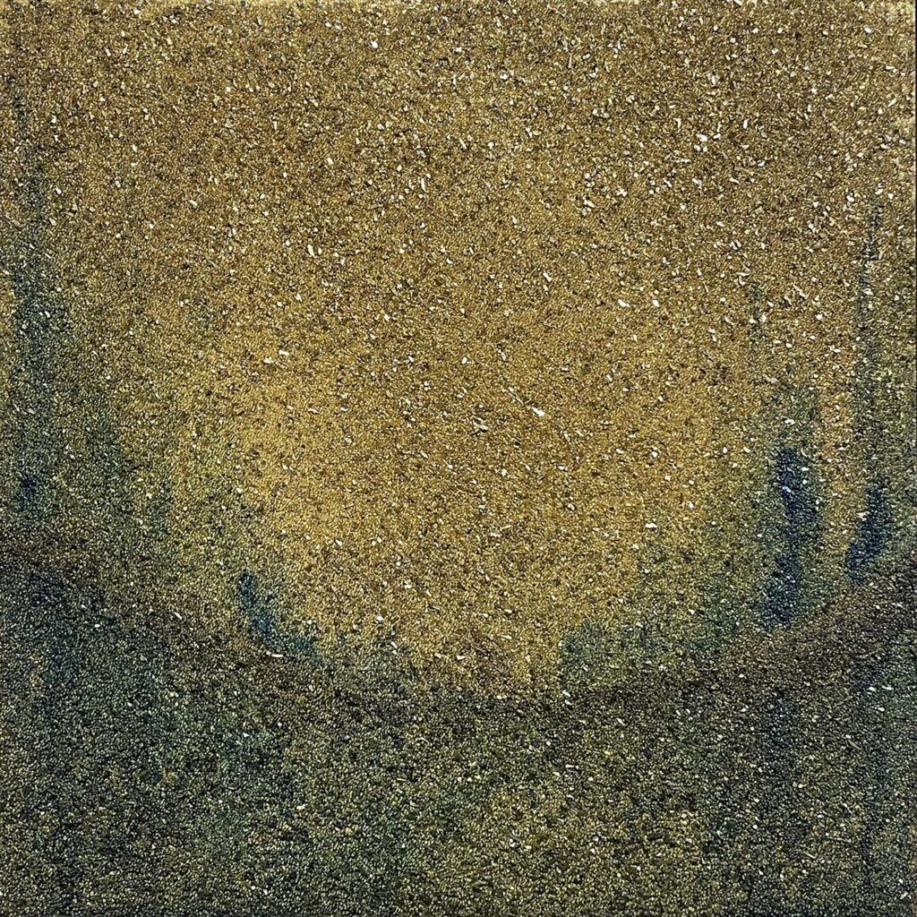 Attentive No. 1 gold crystal glitter abstract landscape