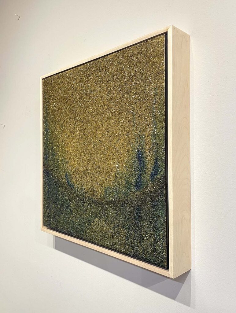 Attentive No. 1 gold crystal glitter abstract landscape