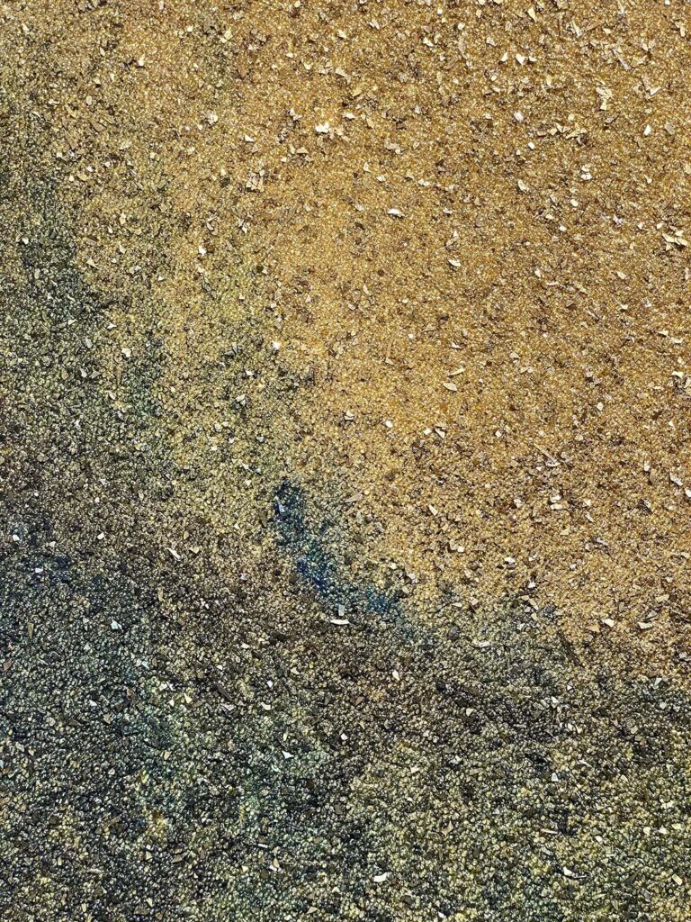 Attentive No. 1 gold crystal glitter abstract landscape