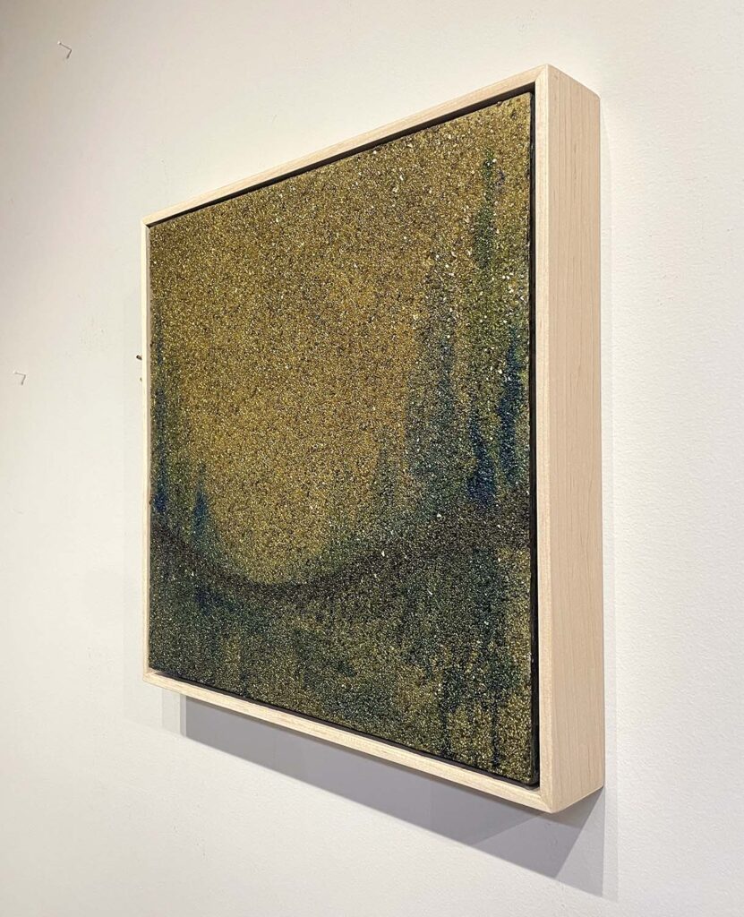 Attentive No. 2 gold crystal glitter abstract landscape