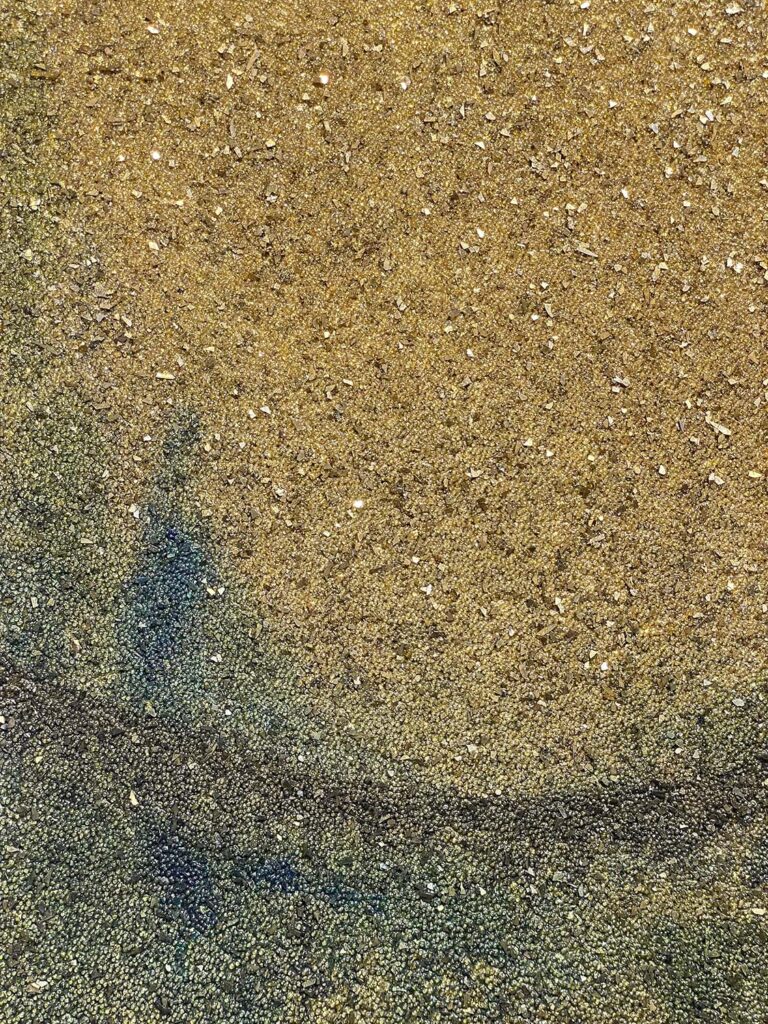Attentive No. 2 gold crystal glitter abstract landscape