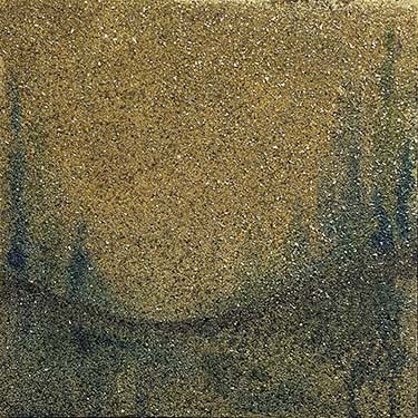 Attentive No. 2 gold crystal glitter abstract landscape