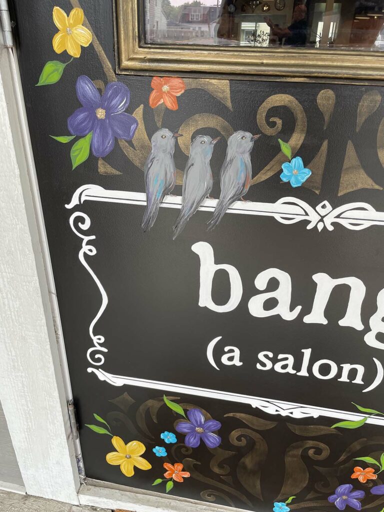 Salon Door Mural and Signage