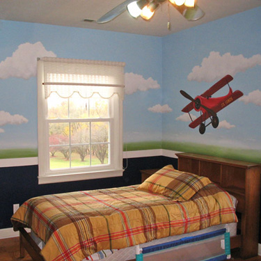 Children's Airplane Mural