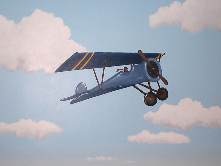 Children's Airplane Mural
