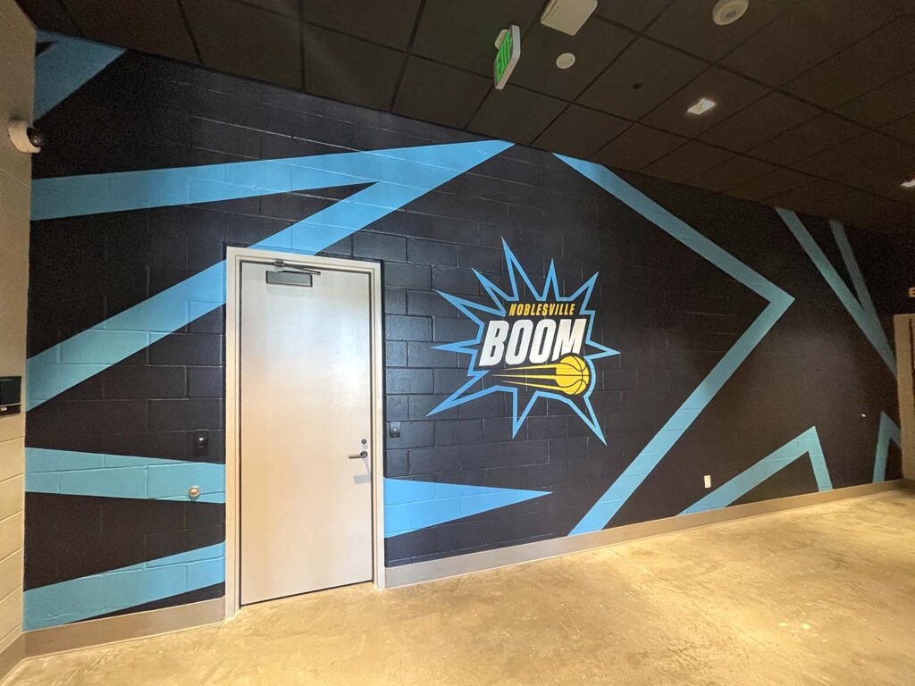 Noblesville Boom basketball murals