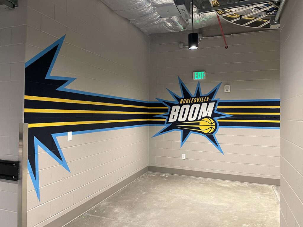 Noblesville Boom basketball murals