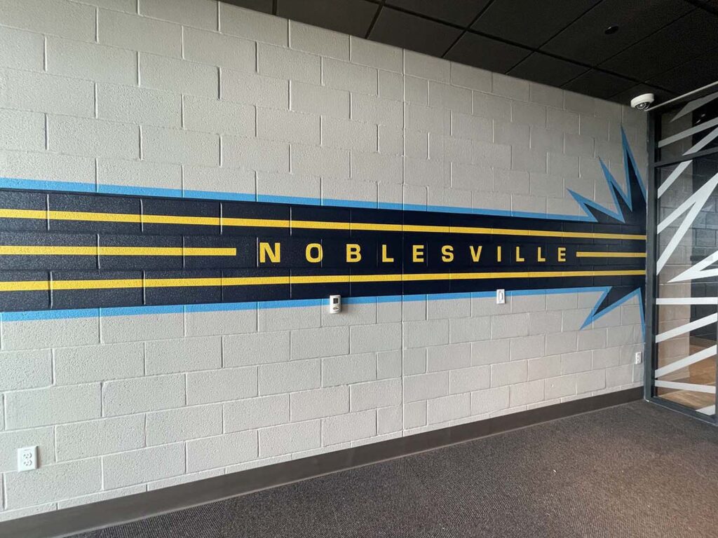 Noblesville Boom basketball murals