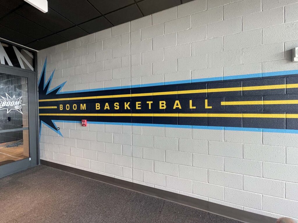 Noblesville Boom basketball murals