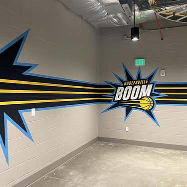 Noblesville Boom basketball murals