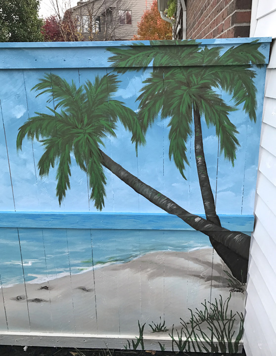 Caribbean Fence Mural