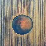 Changes No. 2.abstract full moon landscape modern plaster painting small