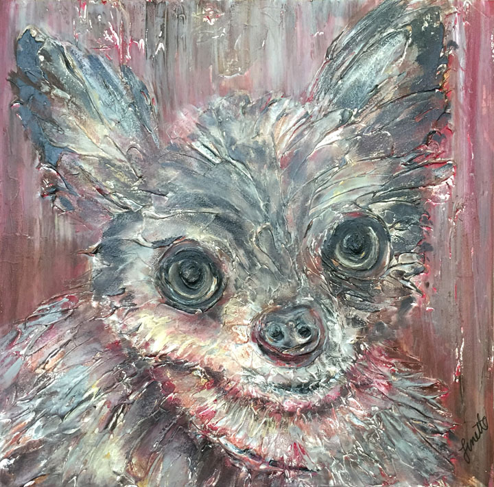 Chihuahua Plaster Portrait