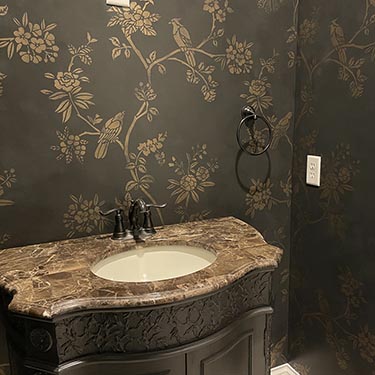 Chinoiserie Black and Gold Faux Finish