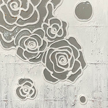 Circling Back - abstract rose painting