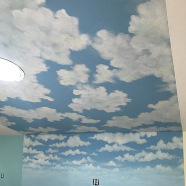 Kids Cloudscape Mural