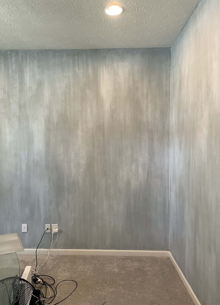 Concrete sandstone faux wall finish