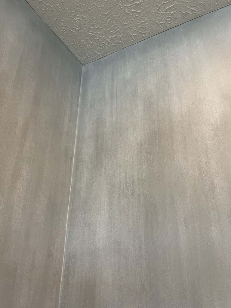 Concrete sandstone faux wall finish
