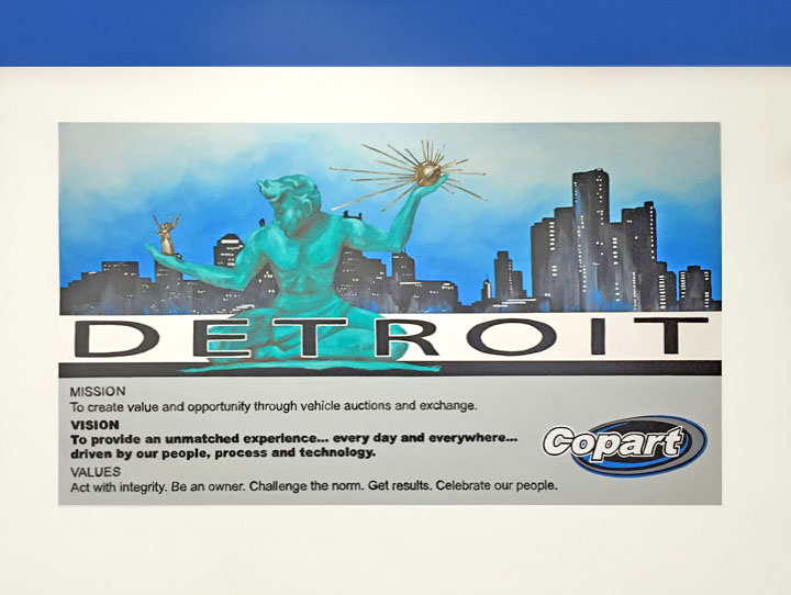 Copart Detroit Mural