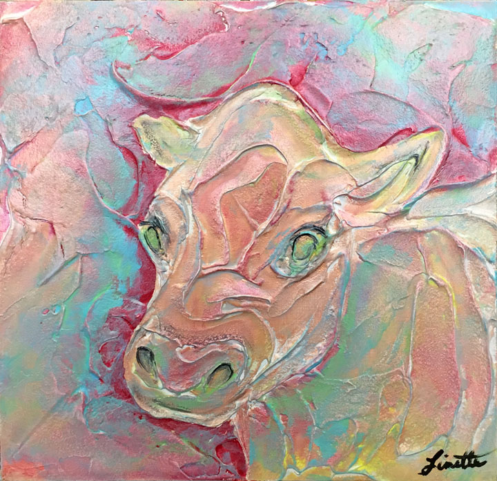 Cow Plaster Portrait