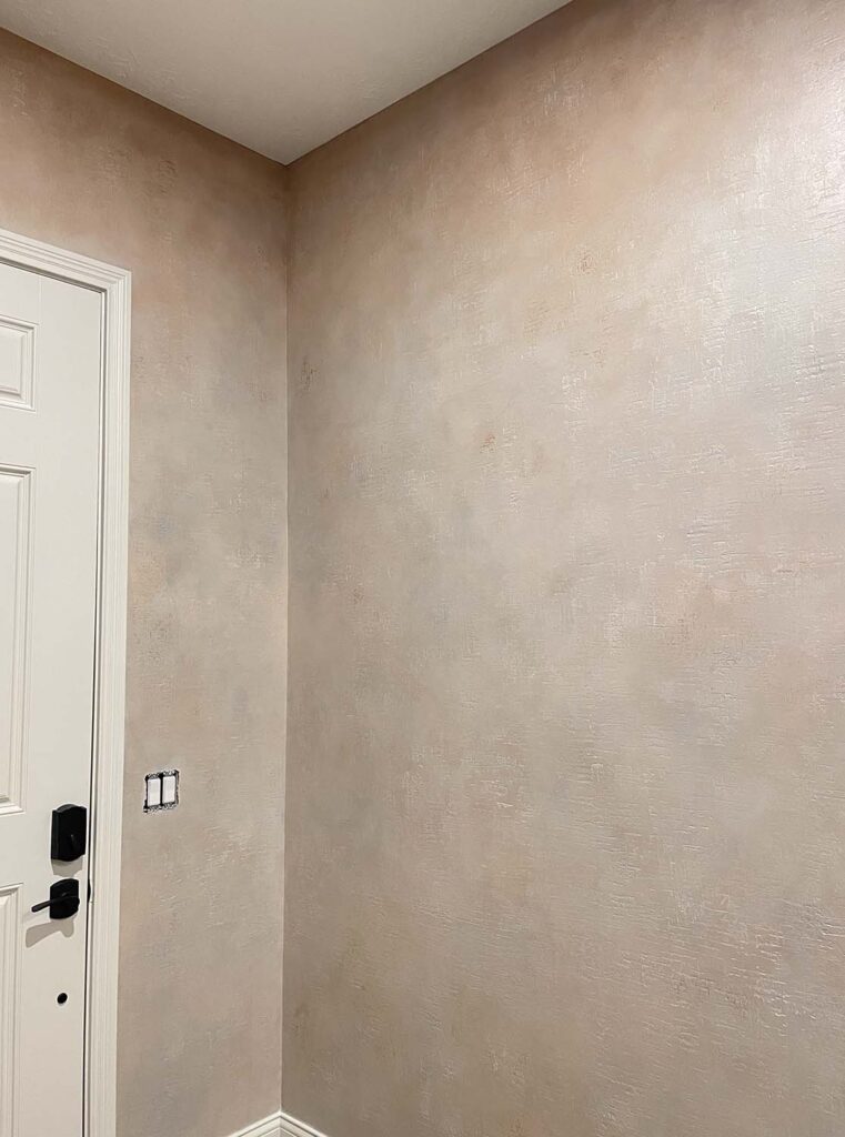 Patchwork plaster faux finish