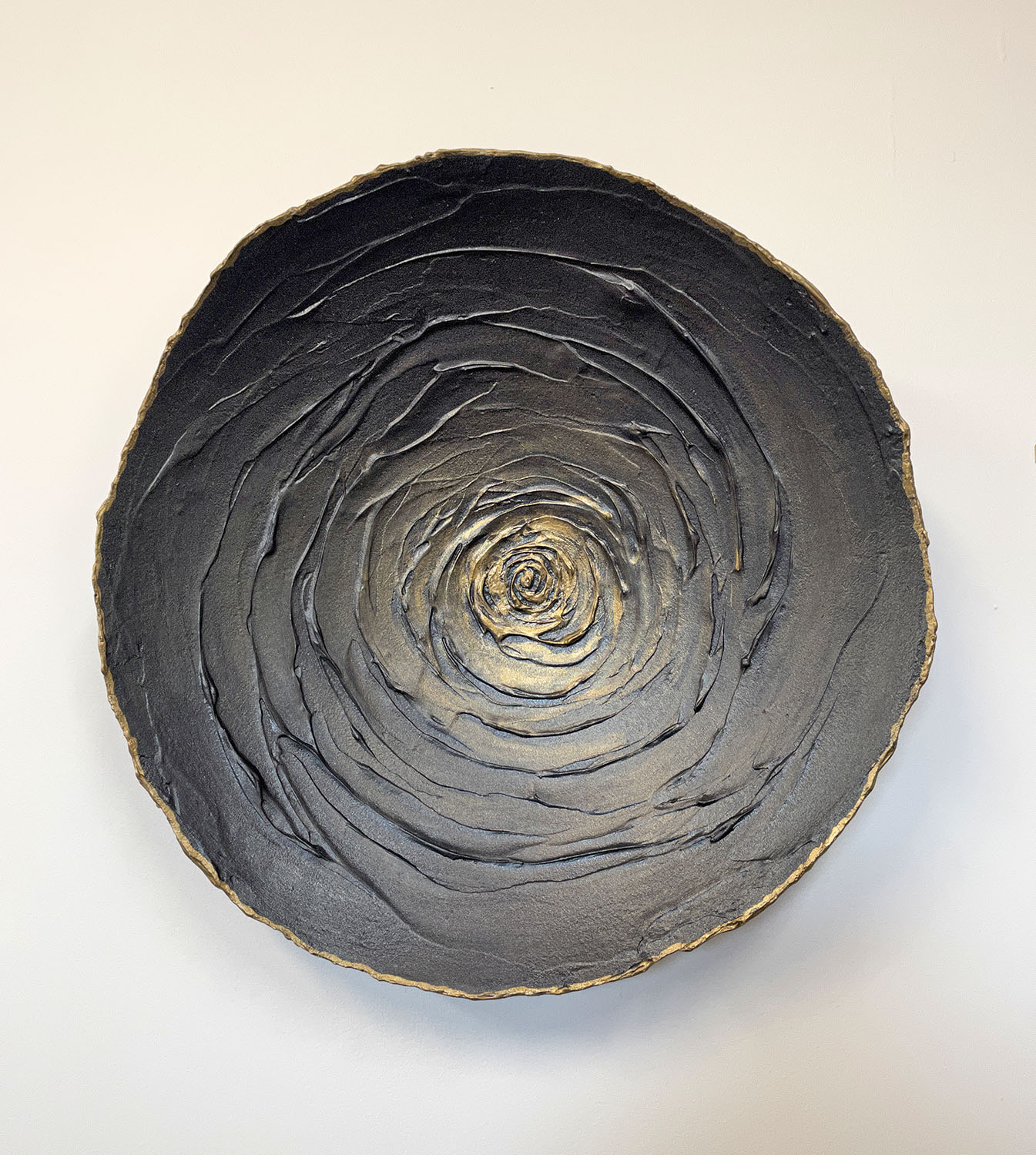 Darkness Eludes Me - Abstract Rose Wall Vessel