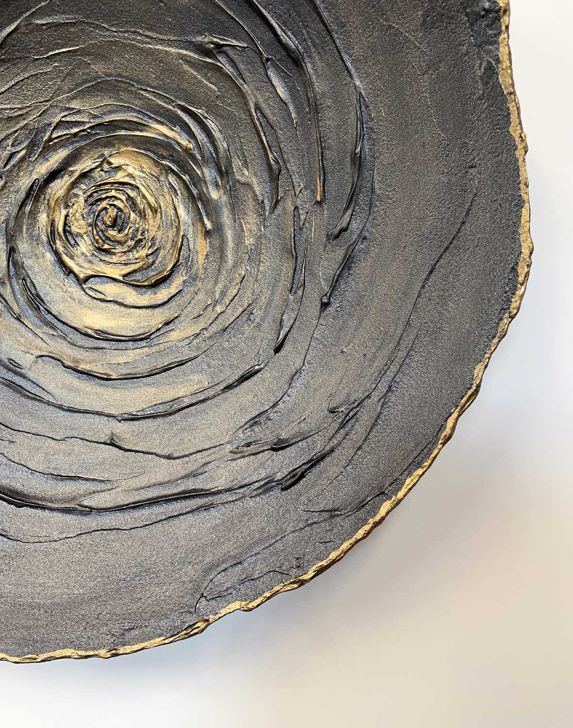Darkness Eludes Me - Abstract Rose Wall Vessel