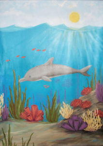 Underwater Dolphin Mural
