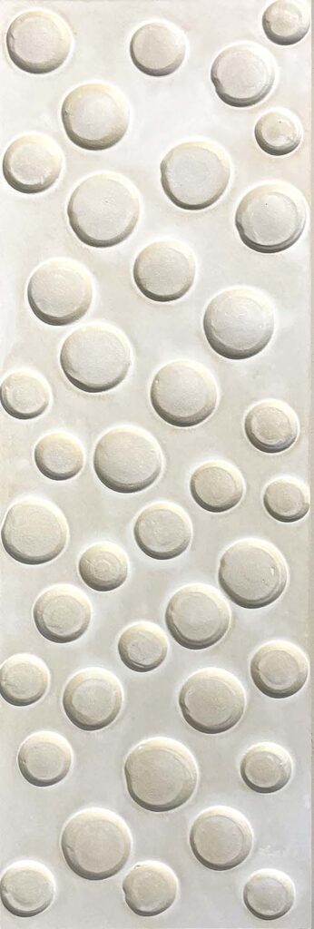 Don't Hurt One abstract circles plaster painting