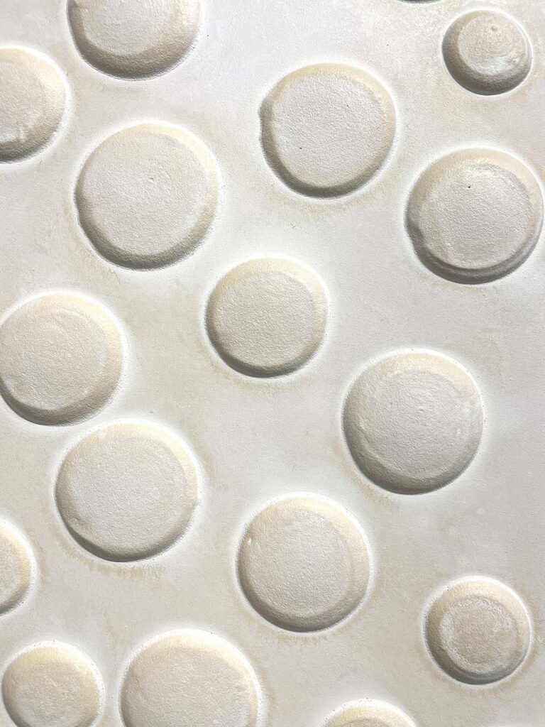 Don't Hurt One abstract circles plaster painting