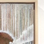 Far Far Away No. 1 abstract sunrise sunset landscape mixed media plaster painting
