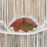 Far Far Away No. 1 abstract sunrise sunset landscape mixed media plaster painting