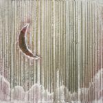Far Far Away No. 2 abstract moon landscape mixed media plaster painting