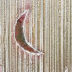 Far Far Away No. 2 abstract moon landscape mixed media plaster painting
