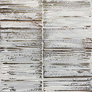 Feel Better original matted painting white gold copper