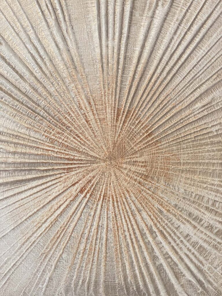 Finding Eachother Five original fine art painting tree rings with frame beige rust orange