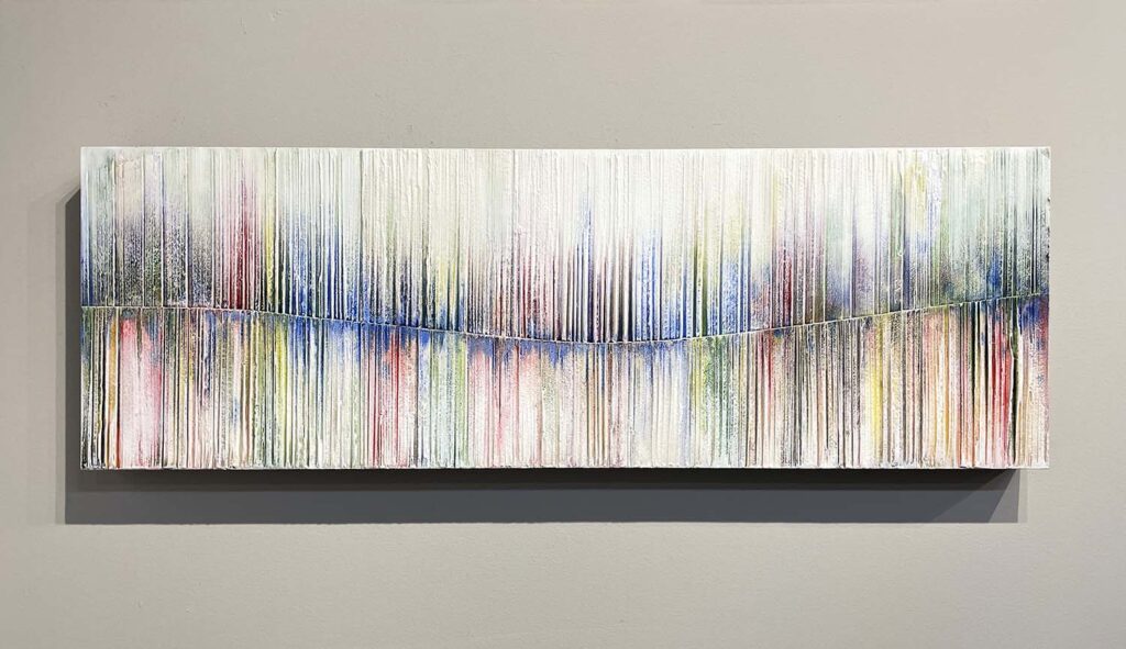 Give Me a Lifefline original rainbow plaster painting
