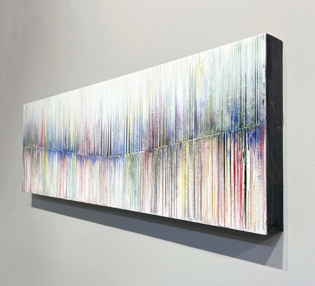Give Me a Lifefline original rainbow plaster painting