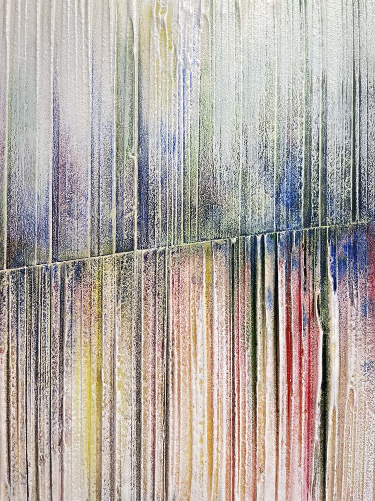 Give Me a Lifefline original rainbow plaster painting