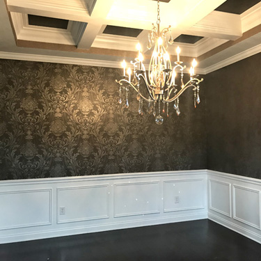 Colorwashed Damask with Glitter Ceiling