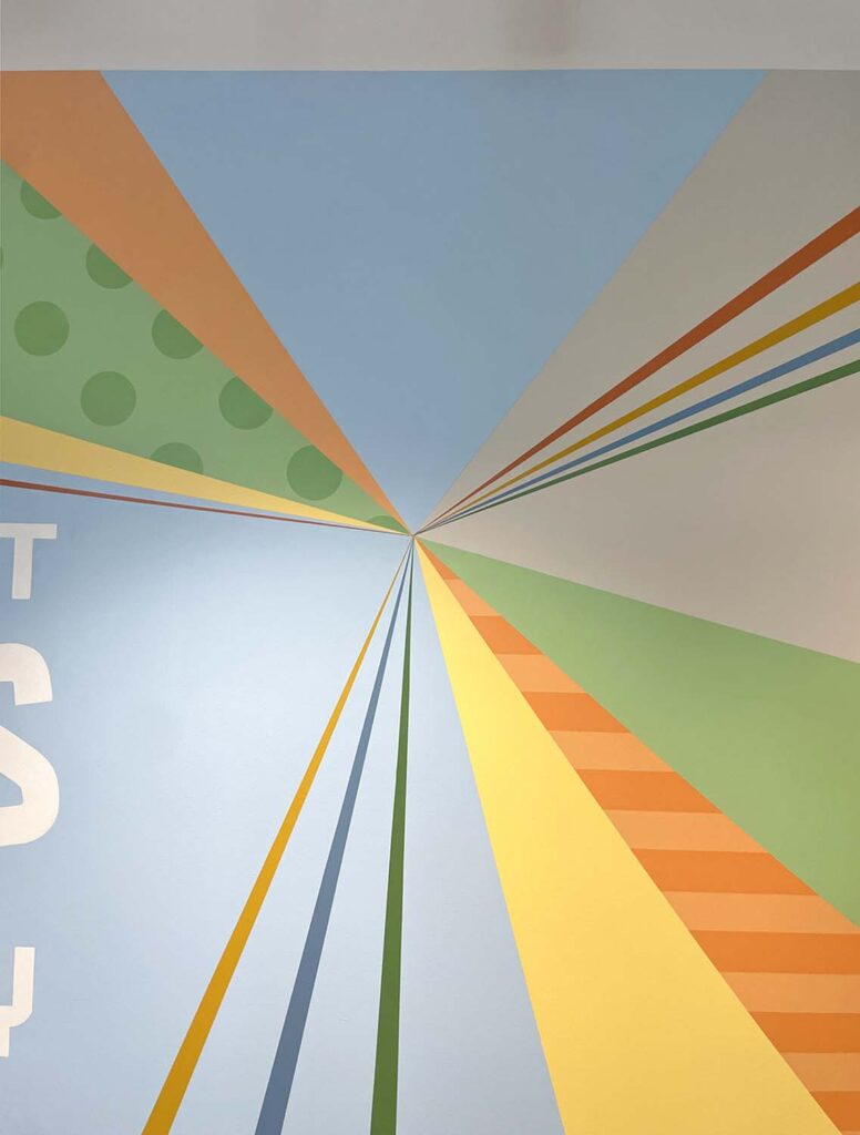 Harvest Kids Nursery modern abstract fun geometric kids mural