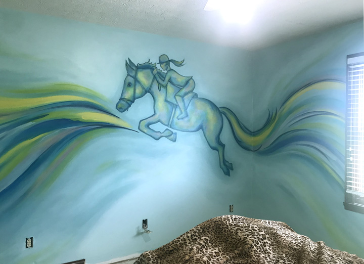 Horse Jumper Mural